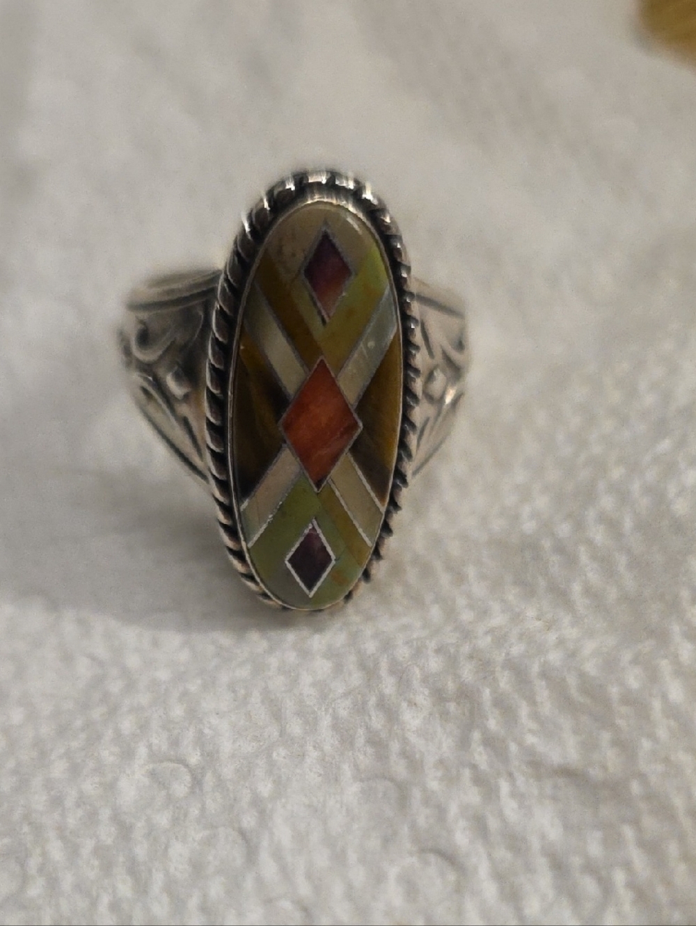 Beautiful Ladies Carolyn Pollack Relios Sterling Silver Multi Gemstone Ring